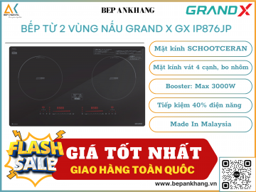 Bếp từ 2 vùng nấu Grand X GX IP876JP - Made In Malaysia